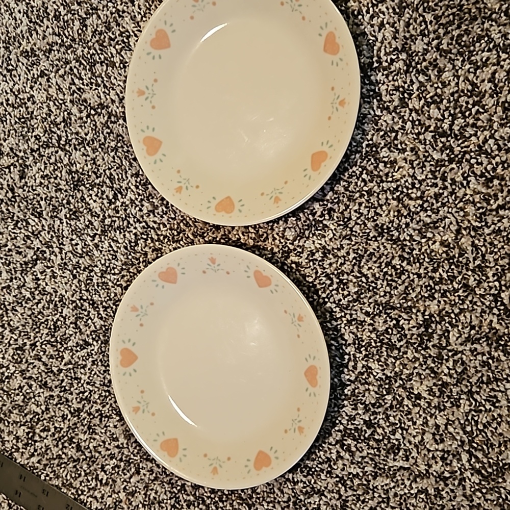 Set of 2 bread plates. Pattern; forever yours